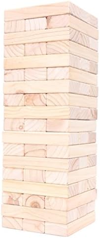 Redwood Games Jumbo Tumbling Tower Set, 54 Wooden Blocks, Extra Large