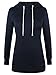 VESSOS Women's Long Sleeve Round Neck Hoodie Pullover Kangaroo Pocket Sweatshirt