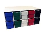 Card Penthouse House Storage Box - with 10 800-Count Multi Color Vertical Storage Boxes