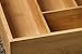 KD Organizers 5-Slot Bamboo Drawer Organizer: 13.5 x 11.9 x 2.5 in. Tray with Dividers