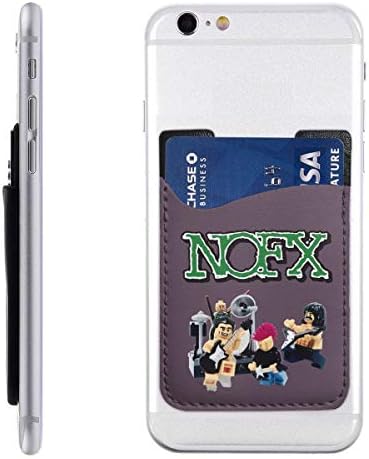 デポー 背面貼り付けカードポケット Nofxバンド 貼るタイプ カードケース スマホステッカーポケット Puレザー スマホカードケース 9 スマホ背面 カードホルダー 全機種対応 6 2cm