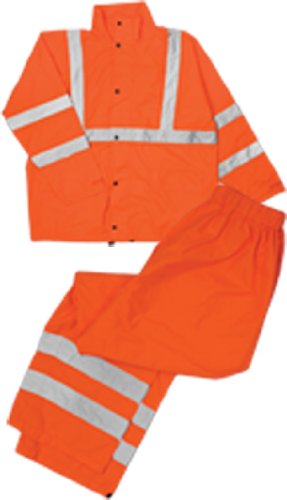 ML Kishigo RW111 Economy High-Viz Full Rain Suit, Fits Large and Extra Large, Orange