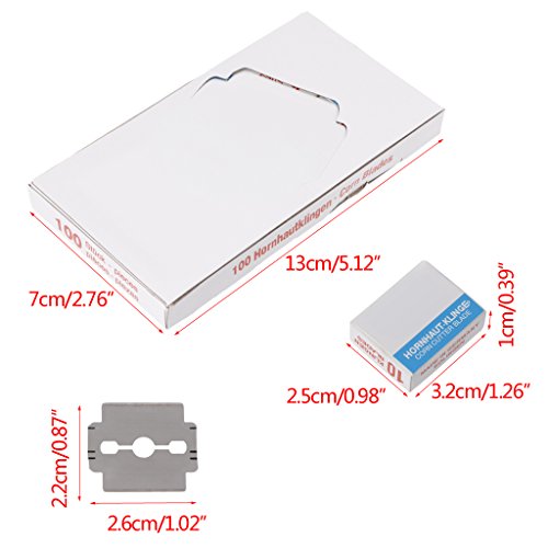BKID 100Pcs/Set Replacement Blades,Pedicure Safety Slide Callus Remover Shaver Corn Cutter,Skin Foot Callus Rasp Remover Pedicure Blades