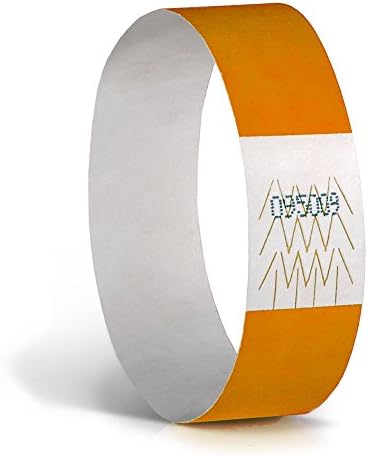 Concept Wristbands: Tyvek Wristband, 3/4", Neon Orange (Pack of 200)