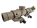 Monstrum Tactical 1-4x20 Rifle Scope with Rangefinder Reticle and Offset Reversible Scope Rings (Flat Dark Earth/Flat Dark Earth Rings)