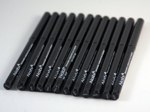 12pcs Nabi Retractable Waterproof Black Eyeliner (Wholesale Lot)