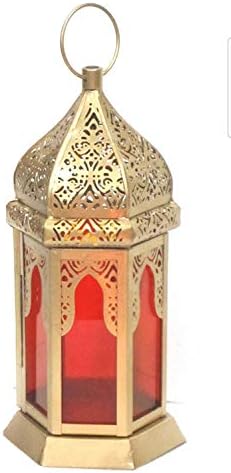 Casemantra® Metal Glass Moroccan Style Hanging Lantern Tealight Candle Holders for Home, Office