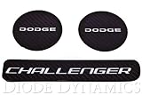 2008-2014 Dodge Challenger Carbon Fiber Front Cupholder Plate, CF Aluminum/Black, Dodge