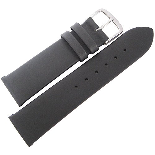 Fluco Consul 18mm Short Black Leather Watch Strap