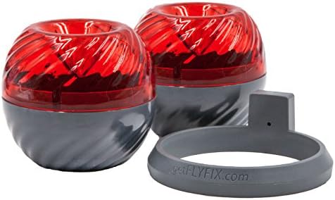 FlyFix Fruit Fly Trap with Included Magnetic Clip (2, Red/Gray)