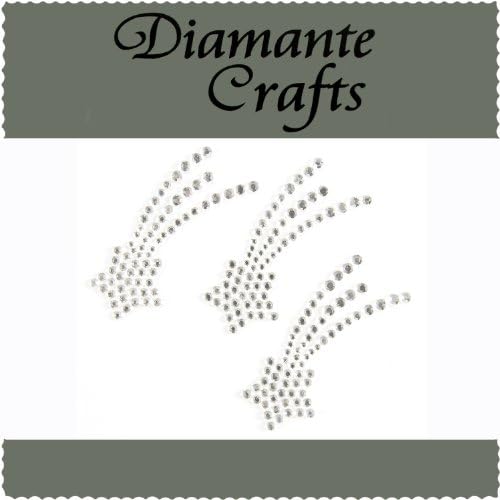 3 Clear Shooting Star Diamante Vajazzle Rhinestone Gems - created exclusively for Diamante Crafts