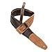 Walker & Williams C-22-BRN Dark Brown Handmade Signature Premium Thick Grain Leather Padded Guitar Strap 3