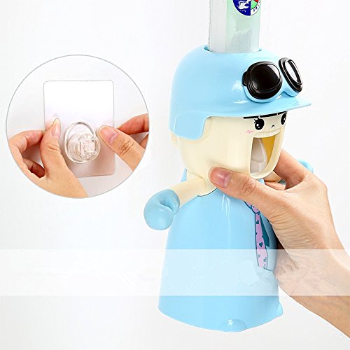 Ecoco Automatic Toothpaste Dispenser With Toothbrush Holder Set And