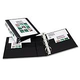 AVEVB1120BK - Nonstick Heavy-Duty Locking Round Ring View Binder