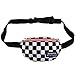LABANCA Fashion Fanny Pack Plaid Printed Rave Bag Beach Bum Bag Leisure Waist Bag Cell Phone Purse Bag