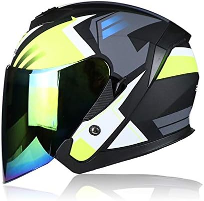 オートバイオープンフェイスヘルメットジェットハーフバイク ヘルメットdot Ece承認済みスクーターレトロヴィンテージヘルメットダブルサンバイザー自転車ストリートライディングハーフヘルメット成人男性女性用 Innovacionplv Com