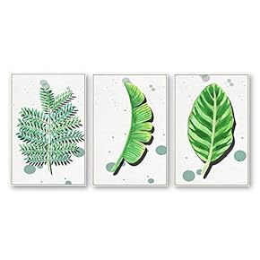 Framed Canvas Wall Art for Living Room, Bedroom Beautiful Plants Cactus Canvas Prints for Home Decoration Ready to Hanging - 16"x24"x3 Panels