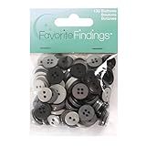 Blumenthal Lansing Favorite Findings Buttons, Cloudy, Assorted, 130-Pack