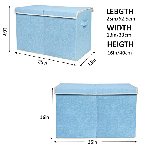 Popoly Large Toy Box Chest With Lid, Collapsible Sturdy Toy Bin Storage