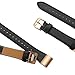 Simpeak Leather Band Compatible with Fitbit Charge 2 Only, Genuine Leather Wristband Strap Replacement for Fitbit Charge2, Black Band+Rose Gold Adaptor