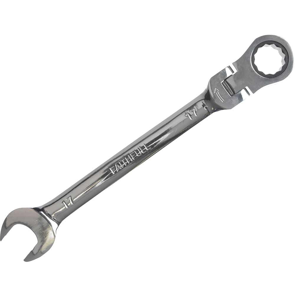 Faithfull SPARAT17 Flex Head Ratchet Combination Spanner