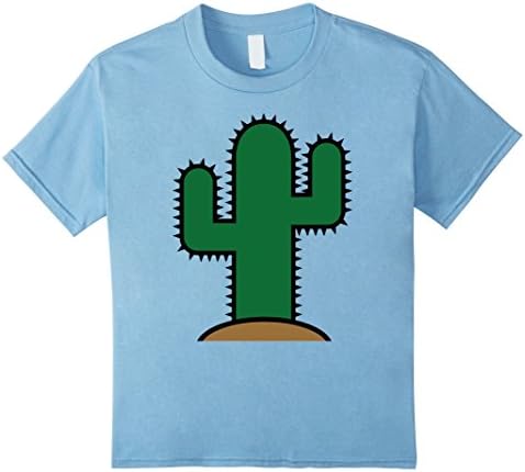 unisex-child Green cactus T-Shirt 10 Baby Blue
