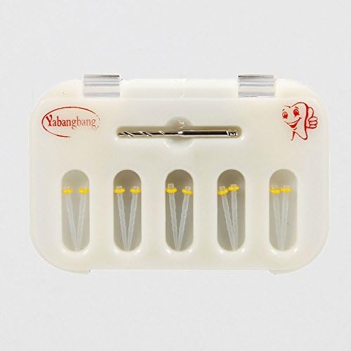 10 Piece Glass Screw Thread Fiber Post Yellow