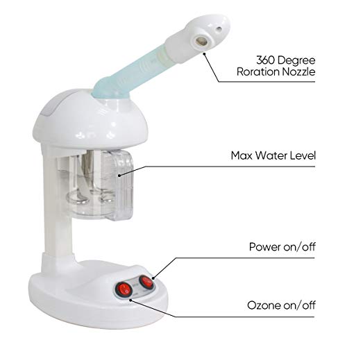 ZENY Professional Small Facial Steamer Nano Ionic Face Steamer Warm