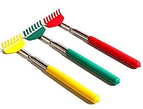 3 Pack Compact Extendable Telescopic Back Scratcher Body Massager relieves stress, stiffness and muscle soreness. Increase blood circulation, Lightweight and simple to use.