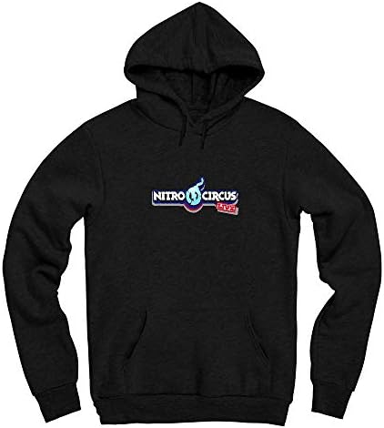 HAIKOUCOME Men's Hoodie Nitro Circus Logo Black Hooded Sweatshirt