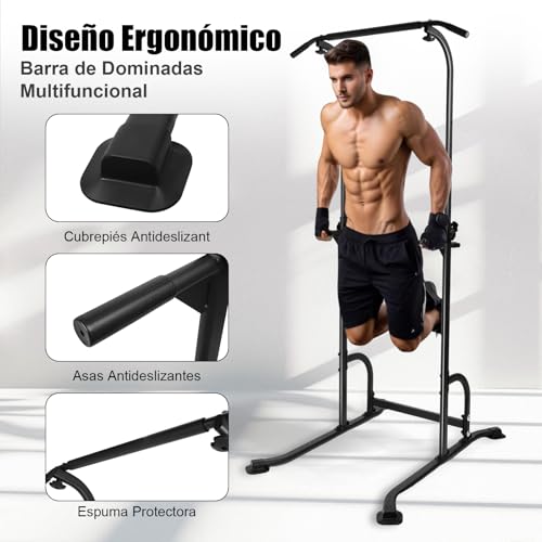 GOHOMKIC Barra de Dominadas, Gimnasio en Casa Estación de Dominadas | Estación Multifuncional de Entrenamiento de Fuerza en Casa, Estación de Dominadas
