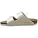Birkenstock Women's Arizona Sandal Shiny Snake Cream Birko-Flor Size 37 M EU