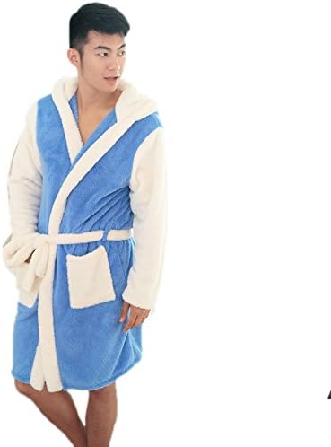 Rosebelles Flannel Hooded Bathrobe Unisex Nightgown 2016 Cartoon RobeBlue Stitch S