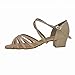 LOVELY BEAUTY Lady's Ballroom Dance Shoes for Chacha Latin Salsa Rumba Practice,Skin Color PU, 1.6