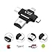 SD Card Reader,Portable Memory Card Readers, Flash Card Readers,Smart Card Readers,Flash Drive 8-in-1 USB C Micro USB OTG Adapter USB 3.0 PC,Android and Computer (Black-1)