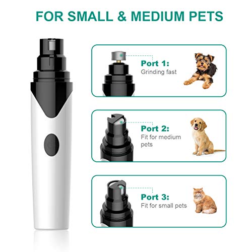image for oneisall Dog Nail Grinder Quiet, Rechargeable Wireless Cat Nail Clippe