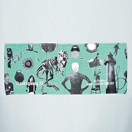 Amazon Co Jp Mr Children ミスチル Dome Stadium Tour 17 Thanksgiving 25 コラージュフェイスタオル Sky Blue ホビー 通販