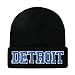 Classic Cuff Beanie Hat Black Cuffed Football Winter Skully Hat Knit Toque Cap (Detroit)