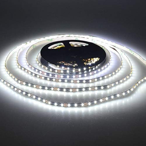 HVTKL 5M 5MM Width 60W SMD3014 Not-Waterproof Pure White Warm White LED Strip Light DC12V HVTKL (Color : Color Pure White)