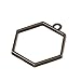20pcs 30.6x28.8x2.8mm Sexangle Hollow Pressed Flower Frame Pendant,Pressed Flower Jewelry,Antique Bronze