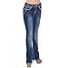 Sexy Couture Women's S95-PB Mid Rise Flare Bottoms Boot Cut Jeans