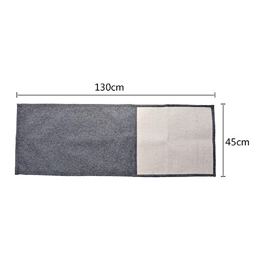 Urijk Cat Scratch Mat Sofa Shield, Cat Scratch Furniture Protector Cover for Couch Chair, Washable Durable Cat Scratching Pad to Prevent Furniture Scratching, 51" L x 18" W (Grey)