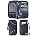 Travel Passport Wallet for Women,Welegant RFID Blocking Passport Holder Travel Wallet Document Organizer Case (Style 1, Black)