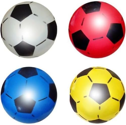 PoundSaver ® Soft Lightweight PVC Plastic Shoot Soccer Football Play anywhere Beach Park Home School Birthdays Indoor Outdoor - Colours Vary (1 Ball)