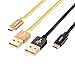 AUKEY Micro USB Cable, 2-Pack 3.3ft/1m Nylon Braided for Android Smartphones, Samsung, Kindle, HTC, Nexus, Sony, Nokia, Motorola, and More