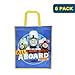 6 Pack Thomas & Friends Large Reusable Tote Bags Party Favor Goodie Treat Bags 6 Bracelets