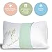 Bamboo Pillows for Sleeping Set of 2 - Standard Queen Size - Adjustable Loft Cool Shredded Memory Foam Bed Pillow - Cooling Hypoallergenic Luxury Cover - Comfort for Back Side and Stomach Sleeper (2)