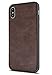 SALAWAT Compatible with iPhone Xs Case Slim Shock Proof Phone Cover Lightweight Premium PU Leather TPU Bumper PC Protection for iPhone X 5.8 inch (Darkbrown)
