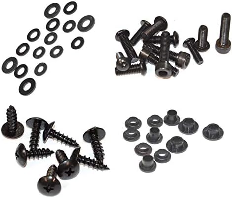 Black Standard Motorcycle Fairing Bolt Kit For Honda CBR600RR 2009-2012 Body Screws, Fasteners, and Hardware