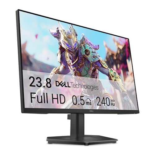 Dell 24 Gaming Monitor - SE2426HG, Full HD (1920x1080), 240Hz, Fast IPS, 0.5ms, AMD FreeSync Premium, 99% sRGB, HDR10, VESA (100x100mm), DisplayPort, 2 HDMI, 3 Jahre Garantie, Schwarz